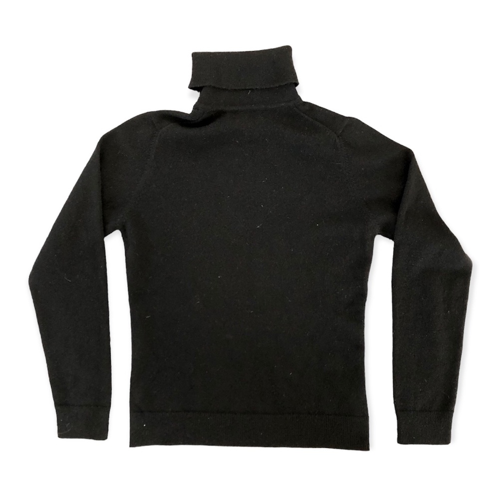 Brooks Brothers Silk Cashmere Wool Black Turtleneck Sweater size XS
